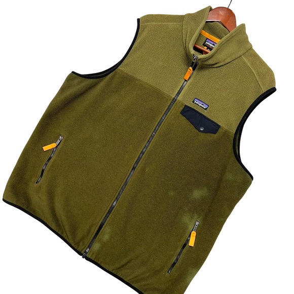 Patagonia Other - Patagonia Synchilla Fleece Vest Mens XXL Olive Green Full Zip Gorpcore